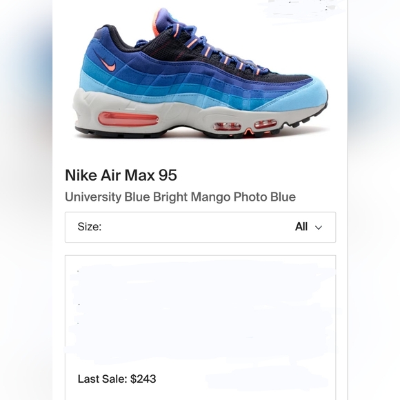 NIKE AIR MAX 95 - UNIVERSITY BLUE / BRIGHT MANGO - Picture 10 of 10